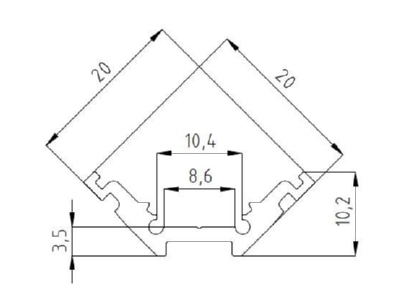 Dimensional drawing Barthelme 62378081 Installation housing for luminaires