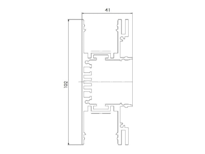 Mazeichnung Barthelme 62393152 Alu Wandprofil 2m  weiss RAL9016